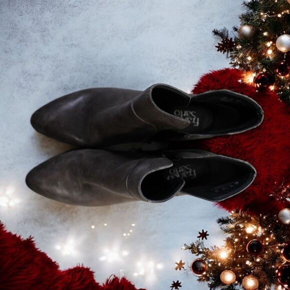 Franco Sarto Odessa Leather Zip Ankle Boots Womens Size 9 M - Picture 3 of 7